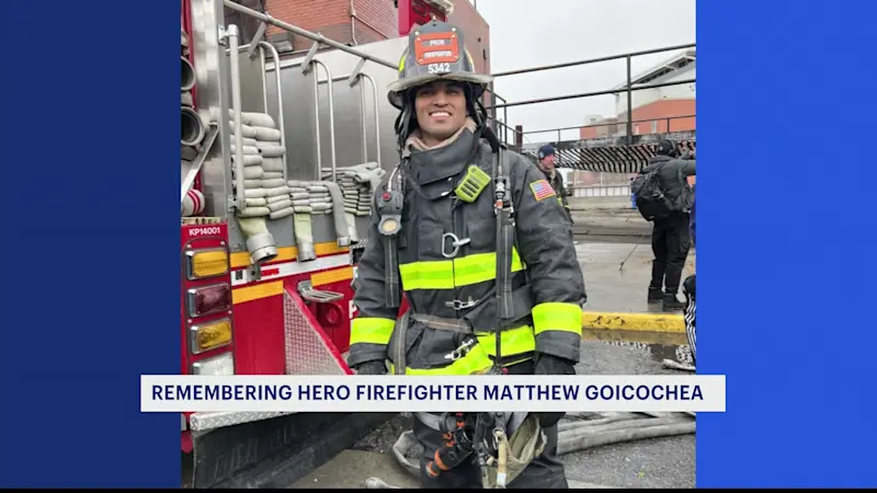 Story image: 'Our son was a true hero,' Matthew Goicochea's parents remember fallen Bronx firefighter