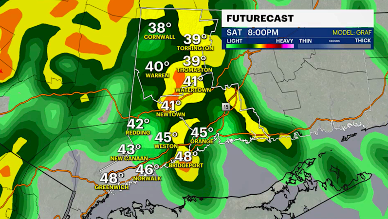 Story image: Sunny morning followed by damp evening in Connecticut