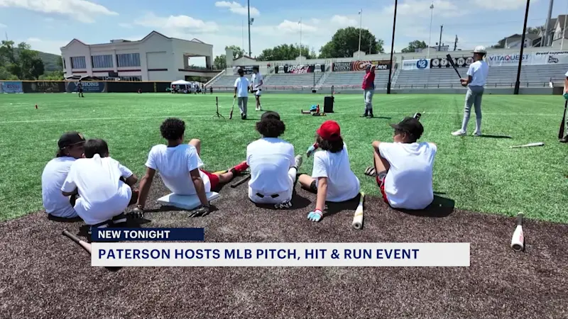 Story image: MLB hosts youth baseball initiative at Paterson’s Hinchliffe Stadium