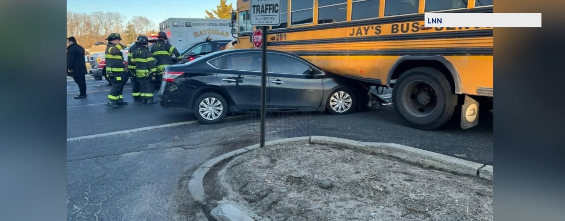 Car crashes into school bus Wednesday in Lakewood; 12 children on board