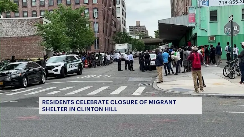 Story image: Clinton Hill neighbors celebrate announced closure of controversial Hall Street migrant shelter 