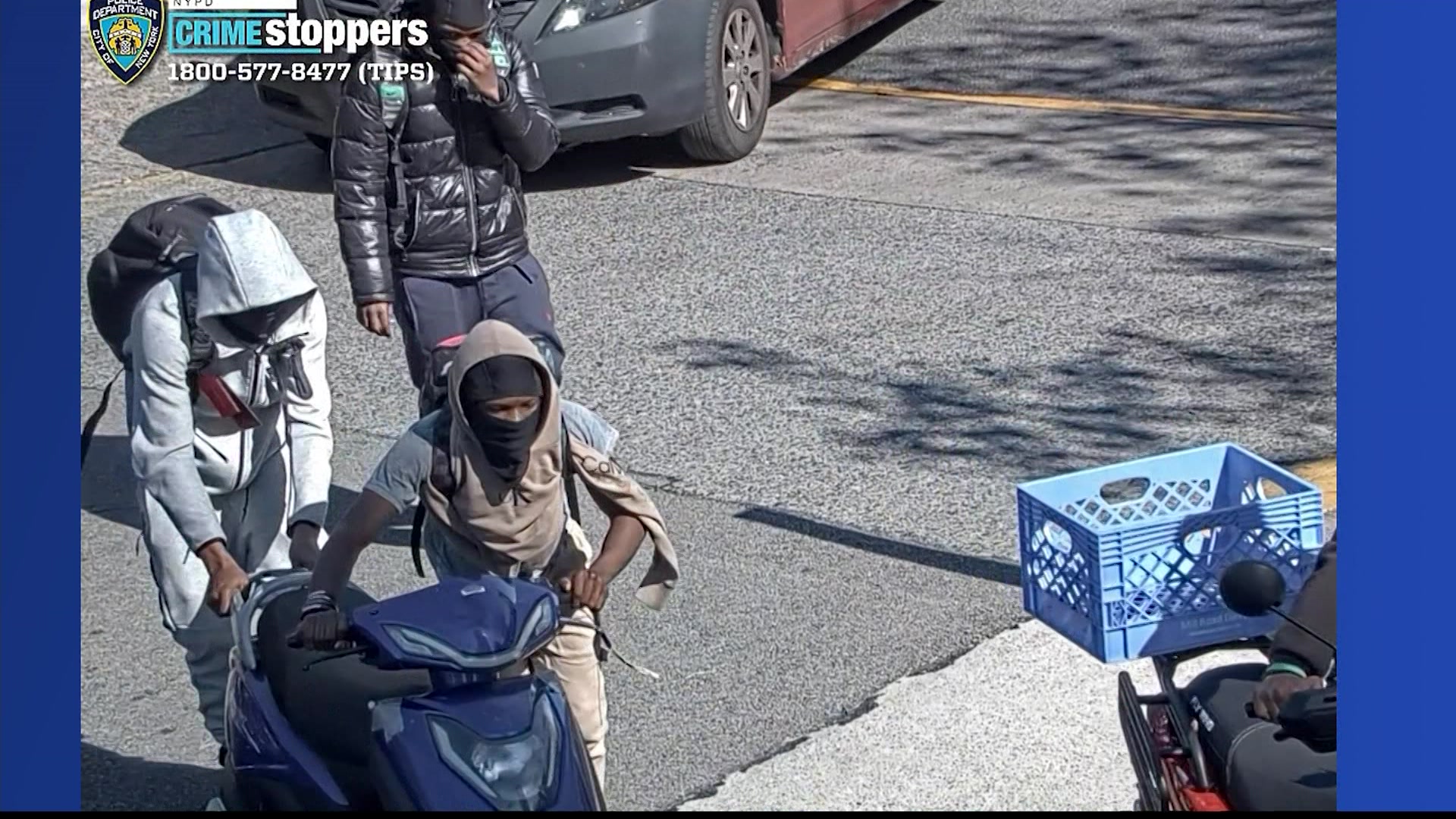 4 wanted for snatching mopeds from Coney Island parking lot