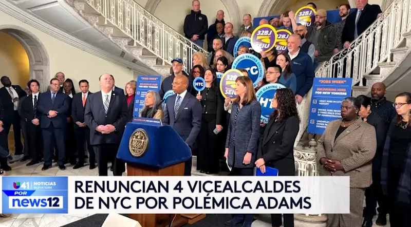 Story image: Univision 41 News Brief: Renuncian 4 vicealcaldes de NYC 