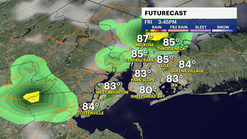 Story image: Generally dry weekend ahead for Brooklyn, with a chance of pop-up storms