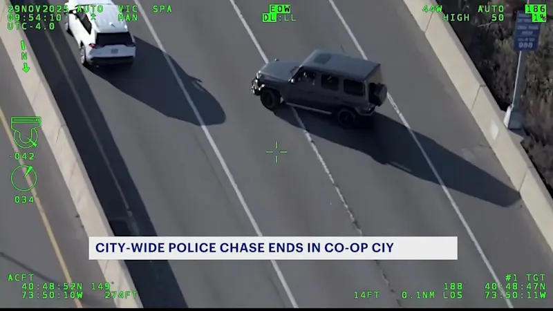 Story image: Dramatic police chase video shows car making U-turn on Hutchinson River Parkway