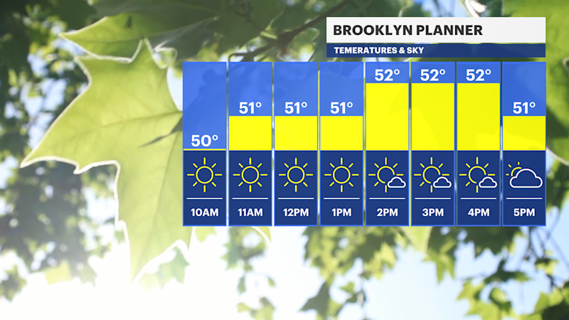 Story image: Big temperature swing from cool Sunday to midweek heat for Brooklyn