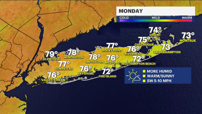 Story image: Summer-like weather until midweek on Long Island
