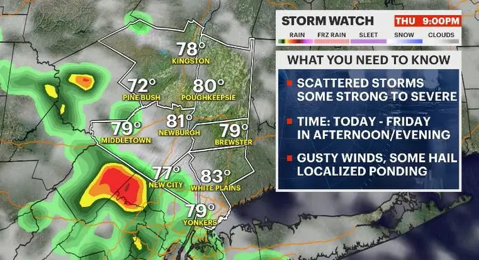 Story image: Storm Watch: A threat of late day storms arises as humidity levels shoot up