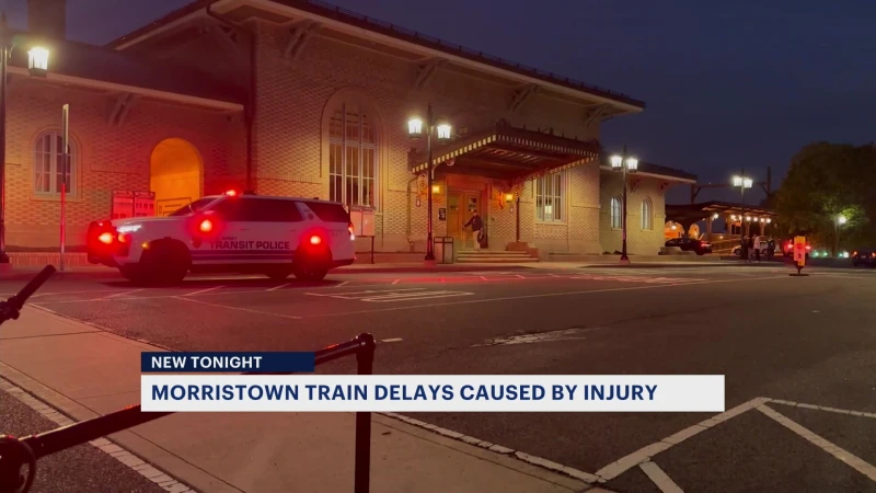 Story image: Injury at Morristown NJ Transit station leads to train service delays