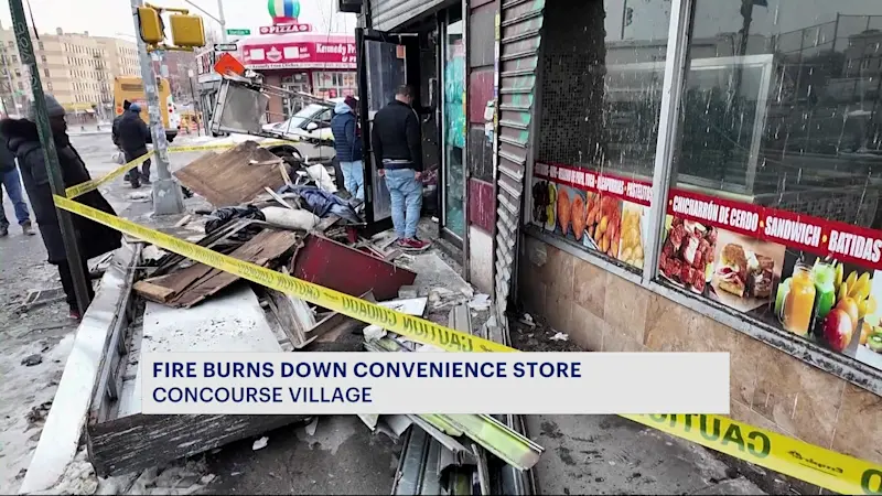 Story image: Concourse Village fire destroys convenience store