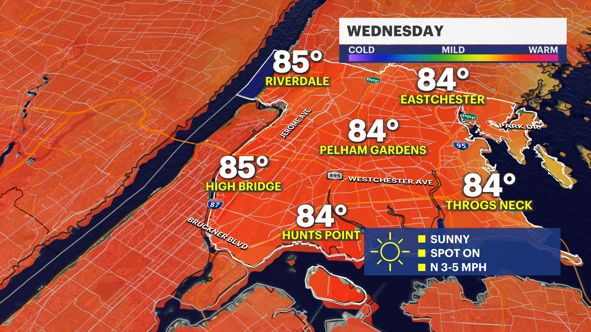 Hotter, more humid for the end of the week in the Bronx; tracking weekend storms