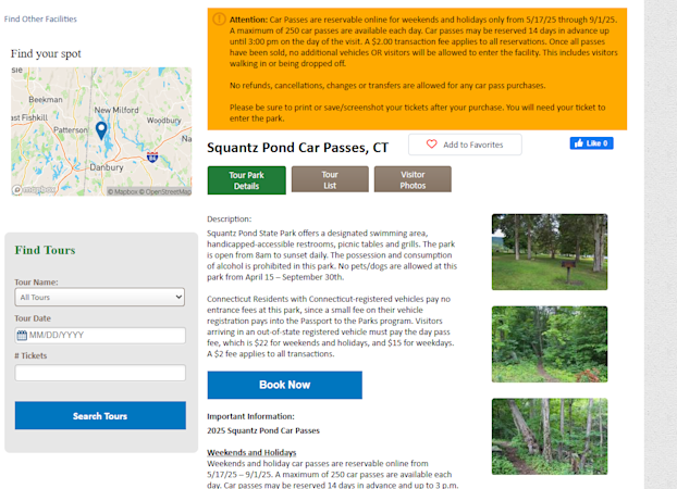 Story image: DEEP reinstates parking reservation system for Squantz Pond State Park 