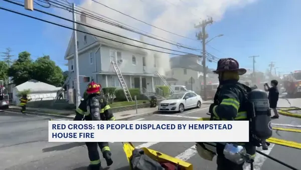 Red Cross: 18 displaced by house fire in Hempstead