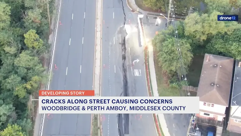 Story image: Middlesex County street to close for several months due to mysterious crack in roadway