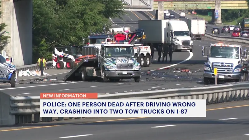 Story image: State police: Driver killed in wrong-way crash on I-87 in Rockland County