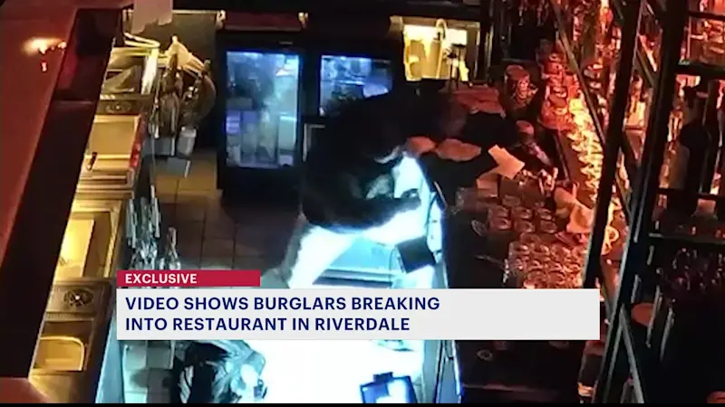 Story image: Two masked thieves break into Riverdale restaurant, steal cash register and bottles