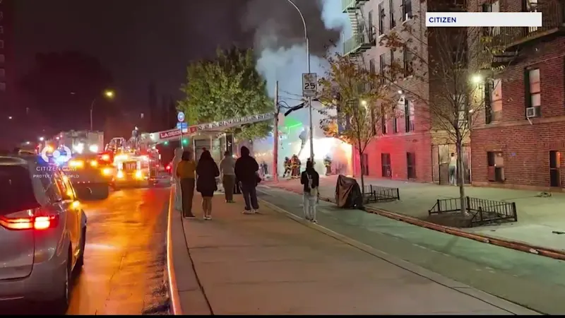 Story image: Crews battle fire at Morris Heights building