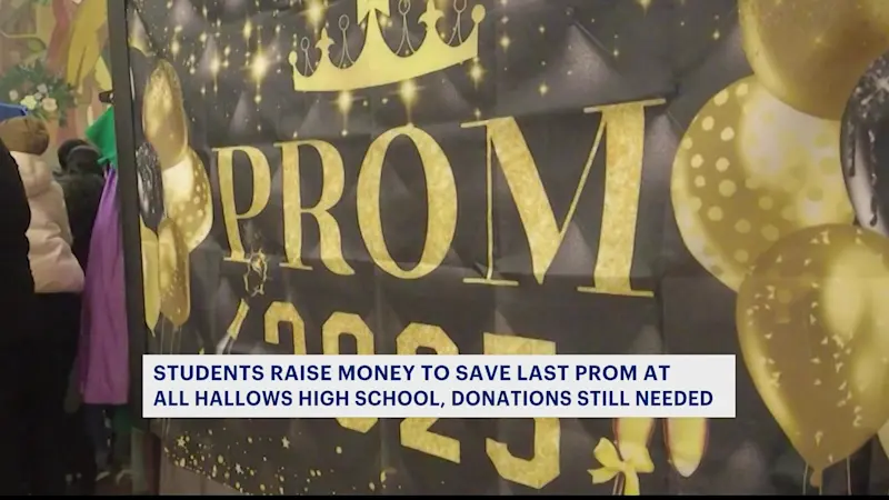 Story image: Students save last prom at All Hallows HS before permanent closure but donations still needed