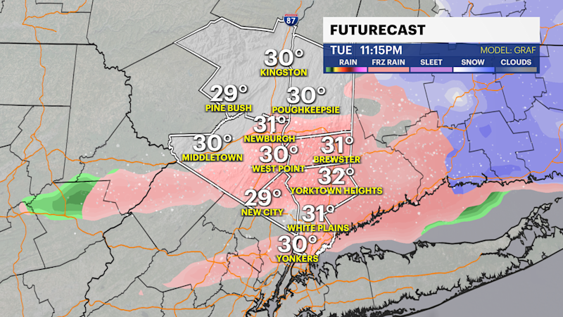 Story image: STORM WATCH: Wintry mix takes over tonight before turning wetter, creating slick travel conditions into early Wednesday