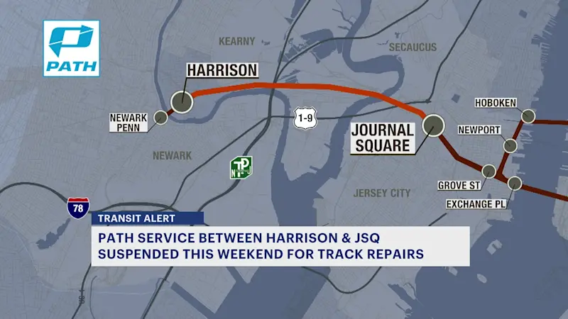 Story image: Weekend PATH closures set between Harrison and Journal Square for track work