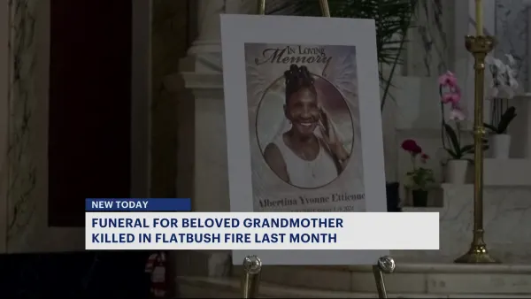 Loved ones say goodbye to 88-year-old grandmother killed in East Flatbush fire