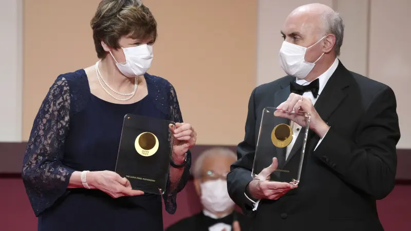 Story image: Nobel in medicine goes to 2 scientists whose work enabled creation of mRNA vaccines against COVID-19