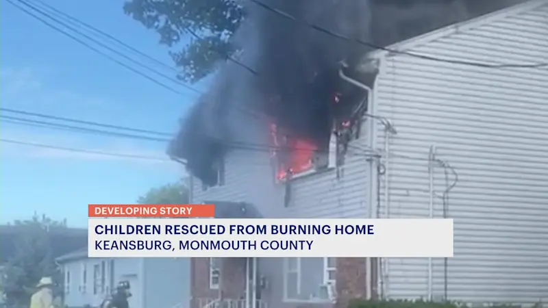 Story image: Three children escape Keansburg blaze through upstairs window