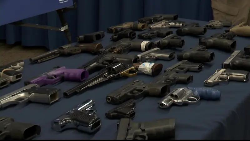 Story image: Mayor Adams announces over 1,000 illegal guns removed from NYC streets in 2025 