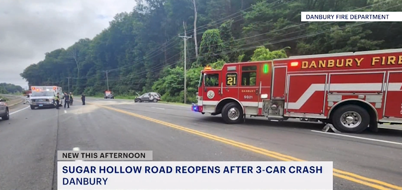 Story image: Officials: 3 people hospitalized following Danbury crash 
