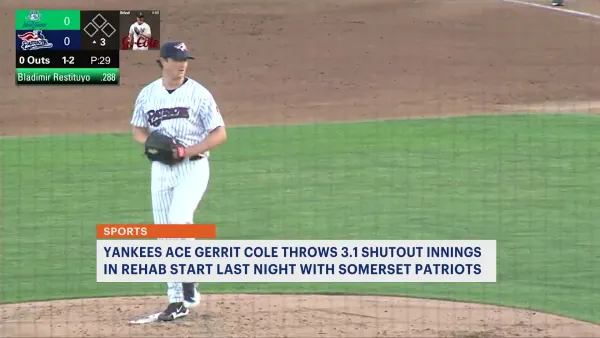 Yankees ace Gerrit Cole throws 3 1/3 shutout innings in first rehab start at Somerset Patriots