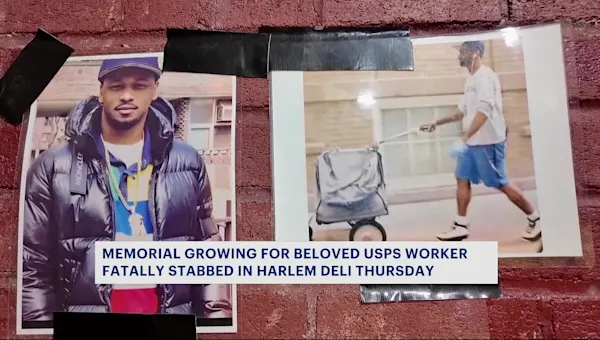 Loved ones mourning the death of a postal worker