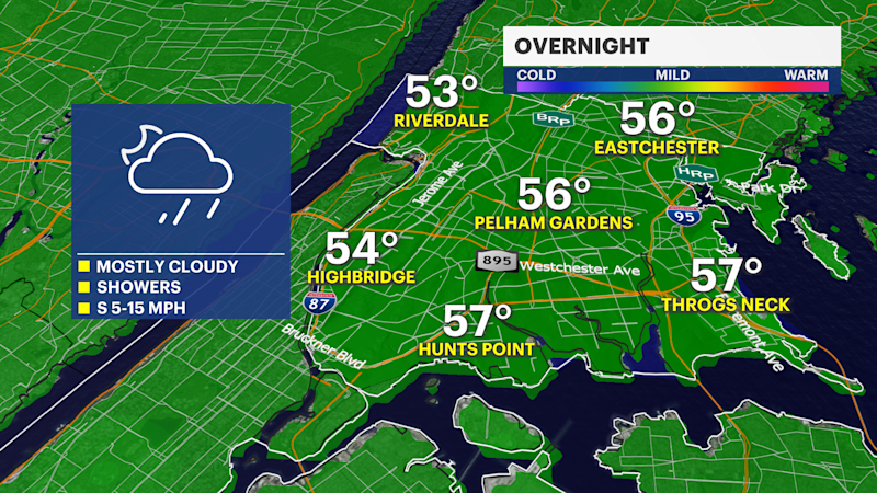 Story image: Rain ramps up overnight in The Bronx