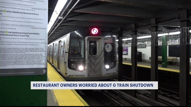Story image: Restaurant owners worry G train shutdown will bring decline in foot traffic
