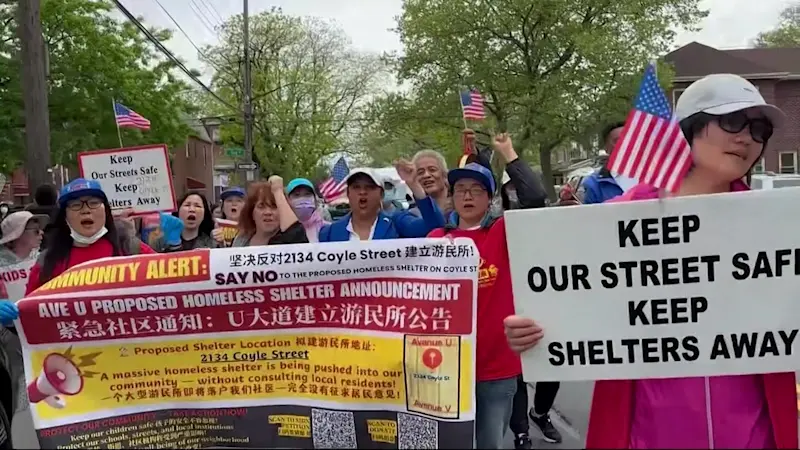 Story image: Sheepshead Bay neighbors rally against proposed homeless shelter 