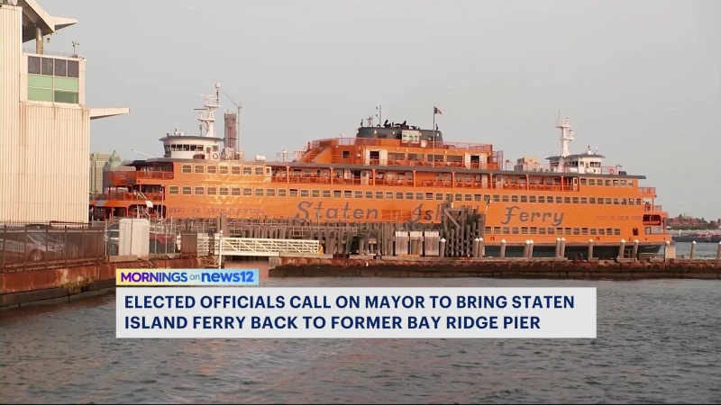 Story image: Elected officials call on mayor to bring Staten Island ferry back to former Bay Ridge Pier