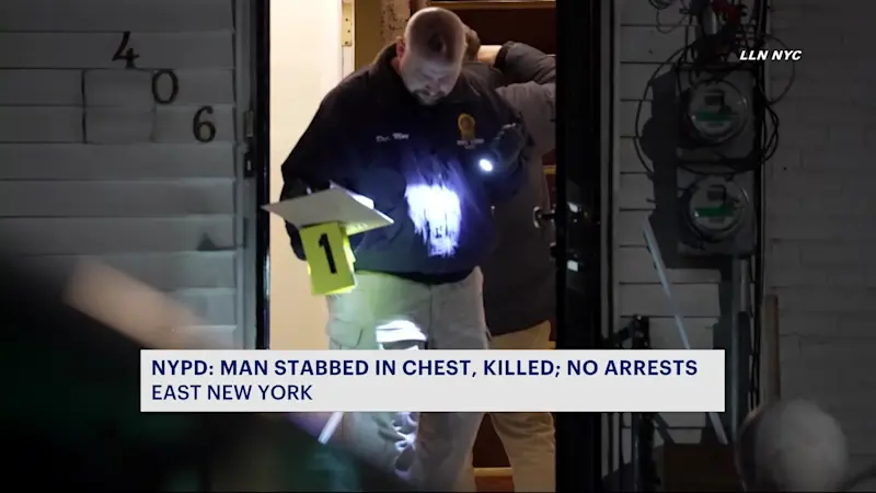 Story image: Police: Man stabbed to death in East New York home, suspect on the loose