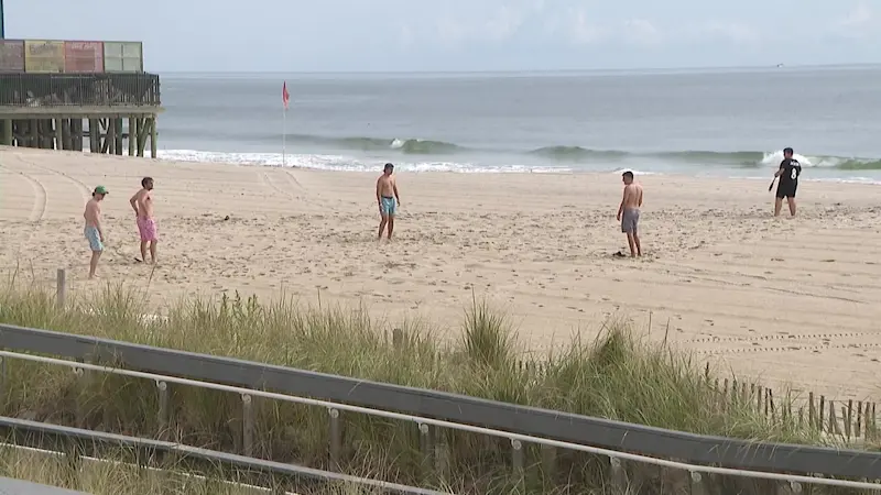 Story image: Labor Day beach crowds expected despite Hurricane Erin erosion along the Jersey Shore