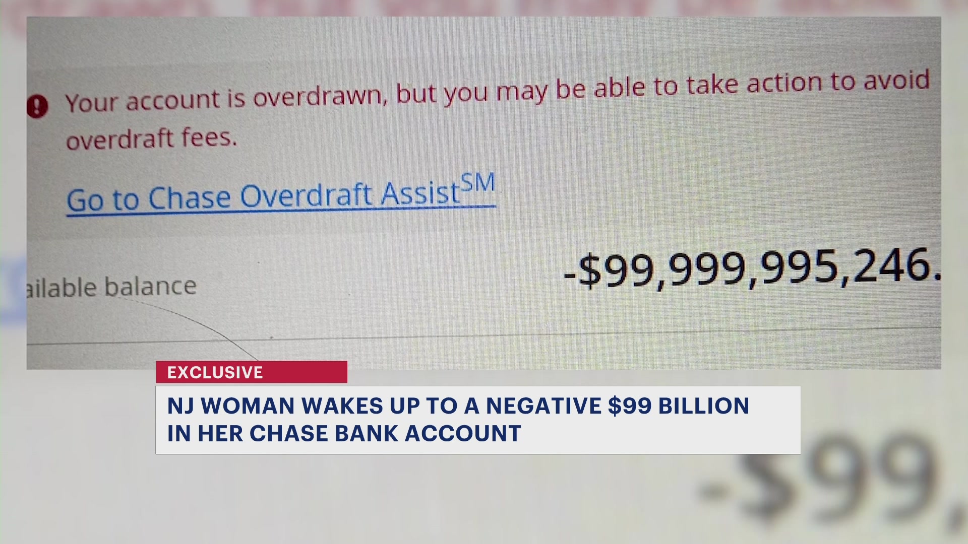 Ocean County Widow Finds Bank Account Overdrawn By Nearly $100 Billion