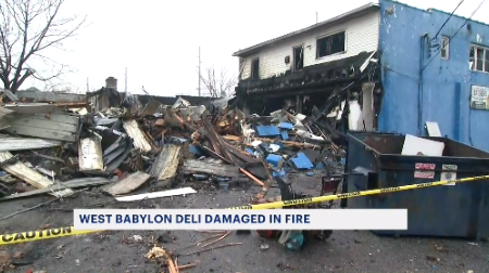 Frank’s Deli in West Babylon damaged by fire; 2 families displaced