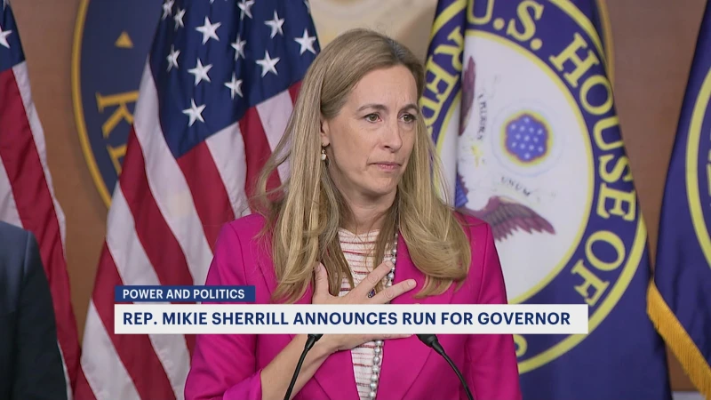 Story image: Rep. Mikie Sherrill announces candidacy for New Jersey governor