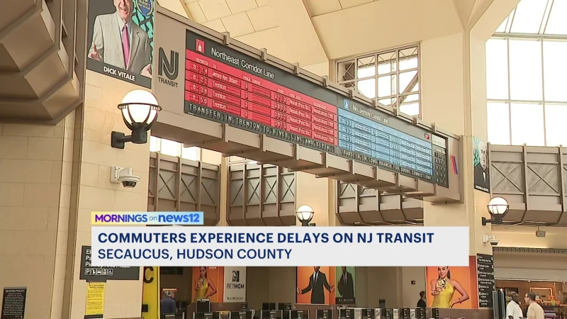 Story image: NJ Transit commuters experience another round of delays due to Amtrak overhead wire issue