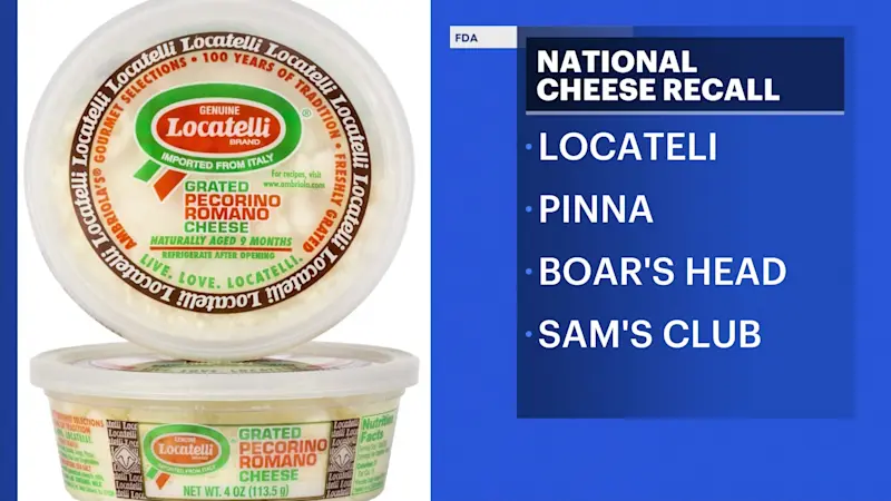 Story image: FDA expands cheese recall in 20 states to highest risk for Listeria
