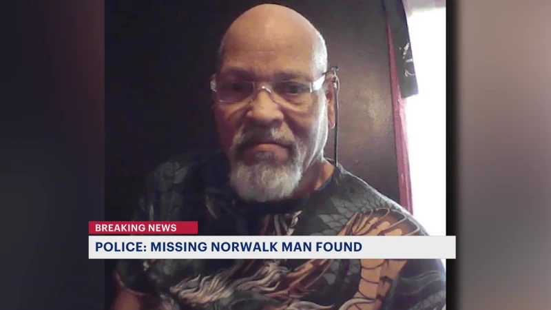 Story image: Police: Norwalk man missing for 2 months found in New York City area