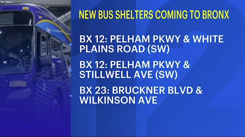 Story image: 100 new bus shelters coming to NYC, at least 3 in The Bronx