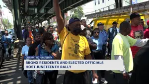 Bronx community members and officials host Juneteenth rally