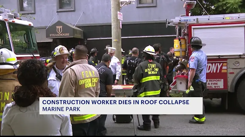 Story image: Worker killed in Marine Park roof collapse during renovation work