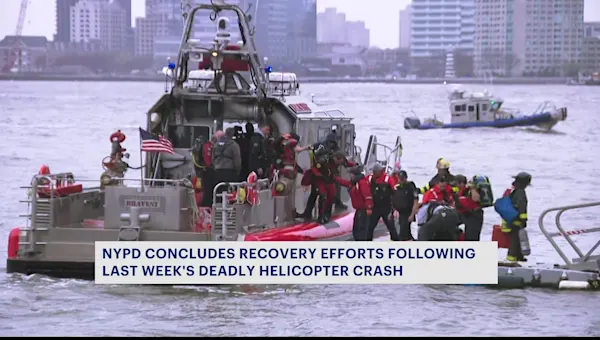 NYPD scuba team says recovery efforts end in Hudson River helicopter crash