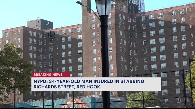 Story image: NYPD: 34-year-old stabbed at Red Hook NYCHA complex