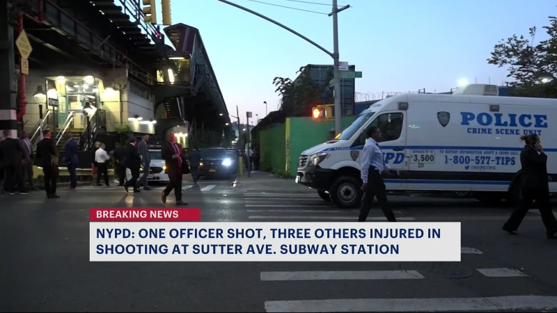 Story image: NYPD: Man who attacked police shot in Brownsville - 4 taken to hospital, including officer