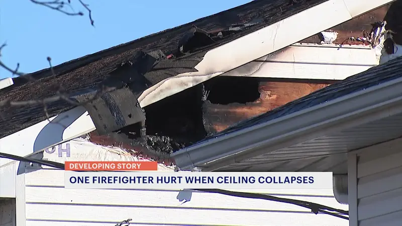 Story image: House fire in Secaucus leaves 1 firefighter injured